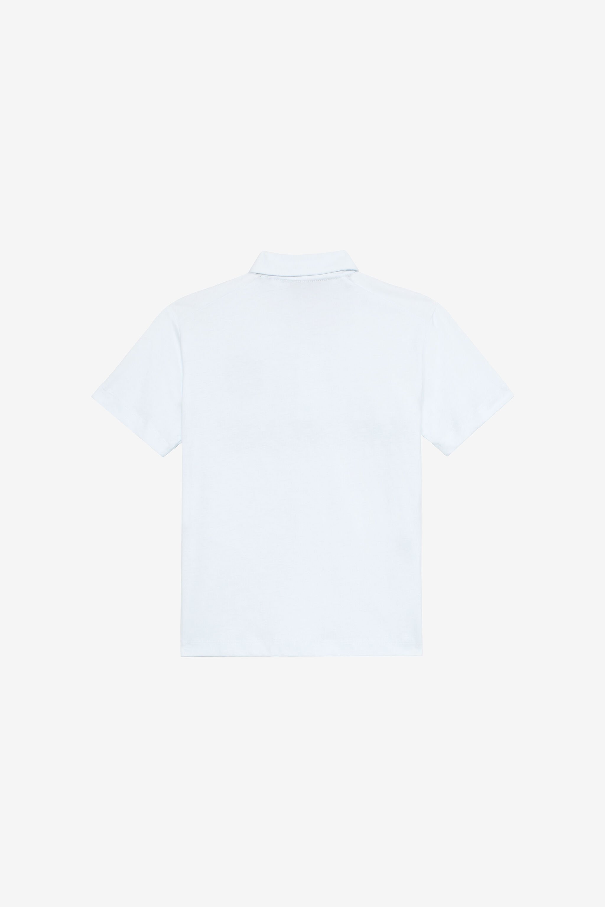 JU Polo-Shirt With Lettering And Patch White UJT64C-JD001