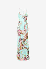 ${brand} Slip Dress With Oriental Bird Print ${colorDescription} ${masterID}