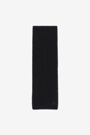${brand} Black Scarf Ribbed Knit Cashmere Blend ${colorDescription} ${masterID}