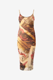 ${brand} Sheath Dress With Oriental Print ${colorDescription} ${masterID}
