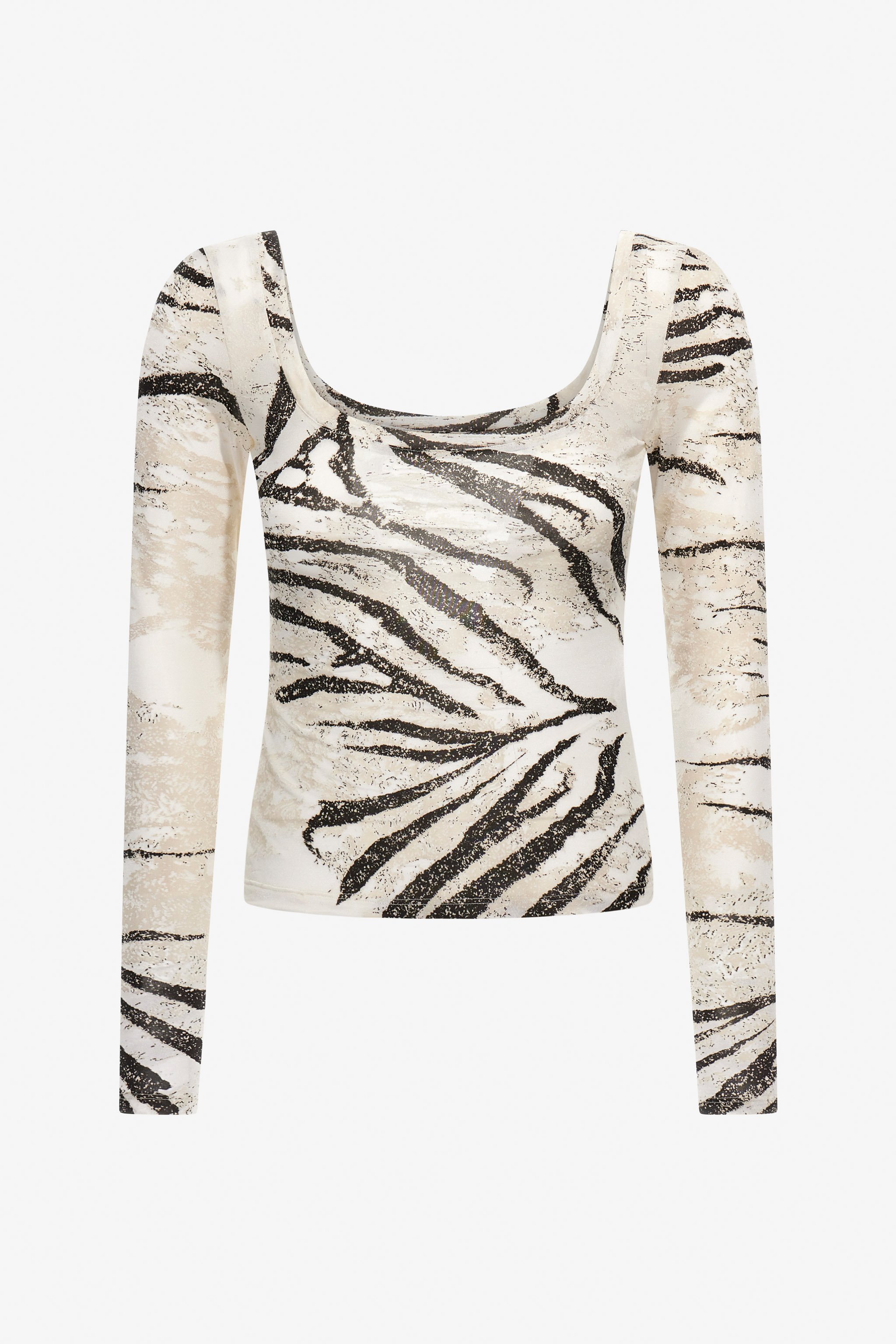 Roberto Cavalli Zebra Print Top In Ivory