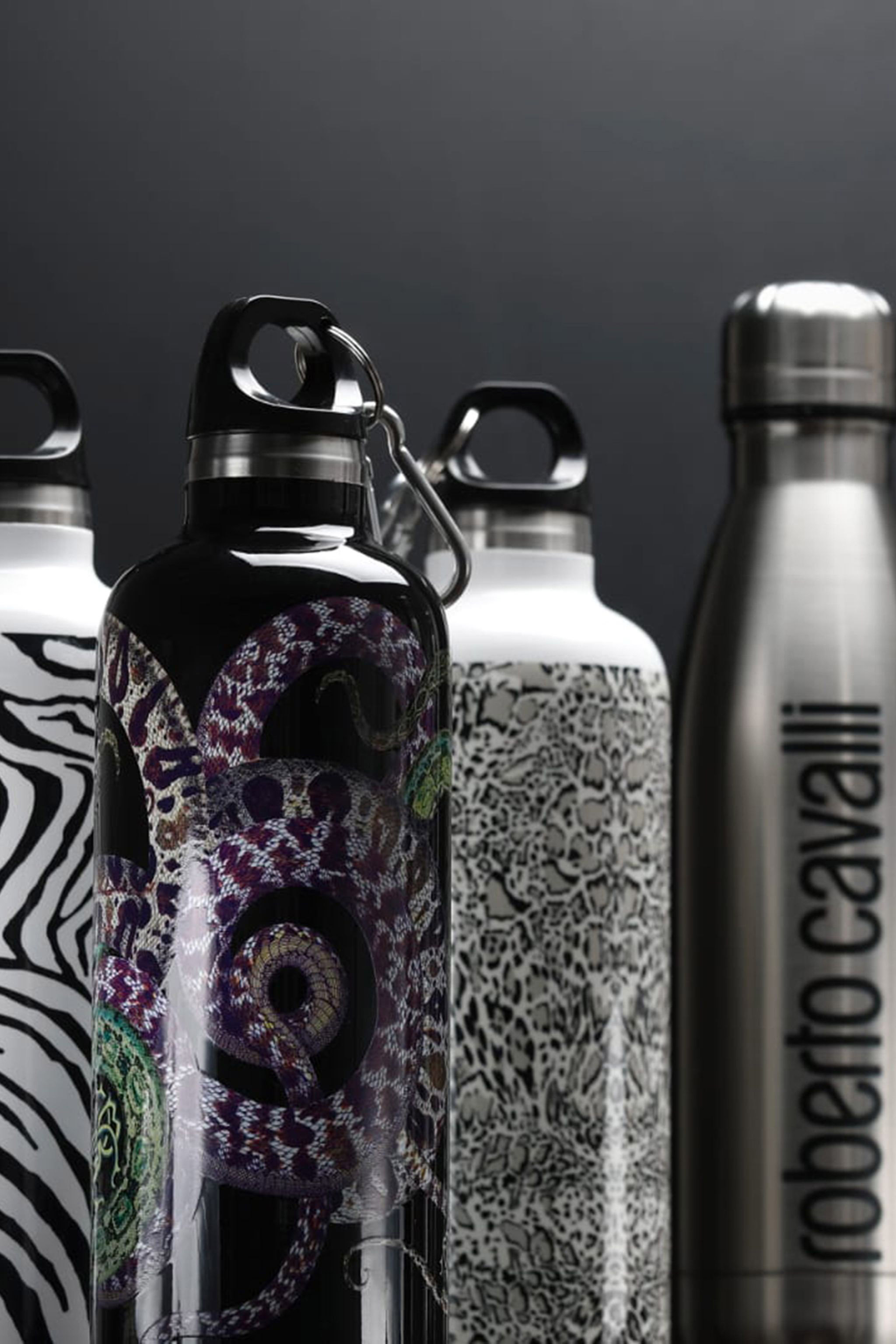 Roberto Cavalli Bottle In Black/white