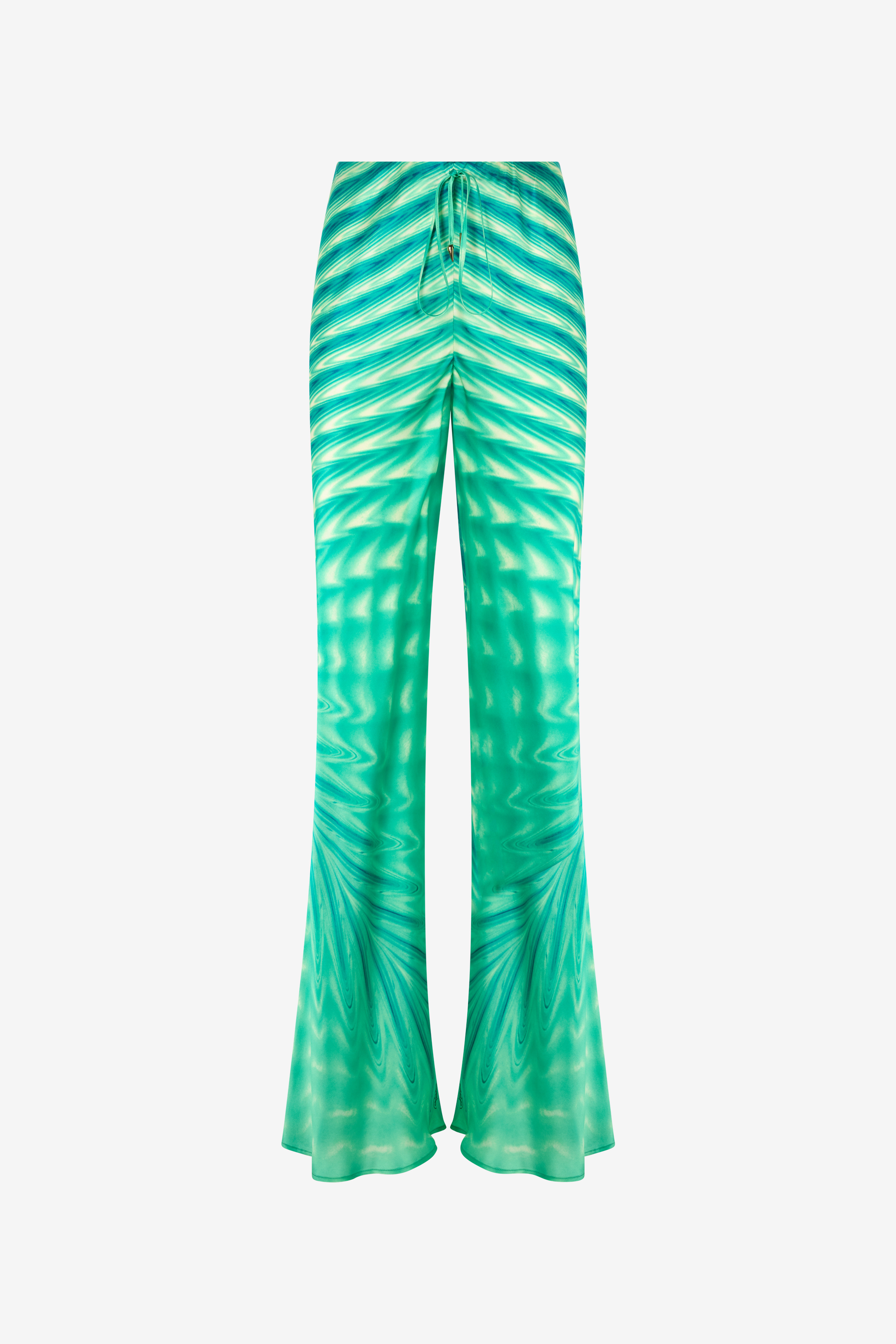 ROBERTO CAVALLI HOSE AUS SEIDE MIT PRINT OPTICAL GLASS