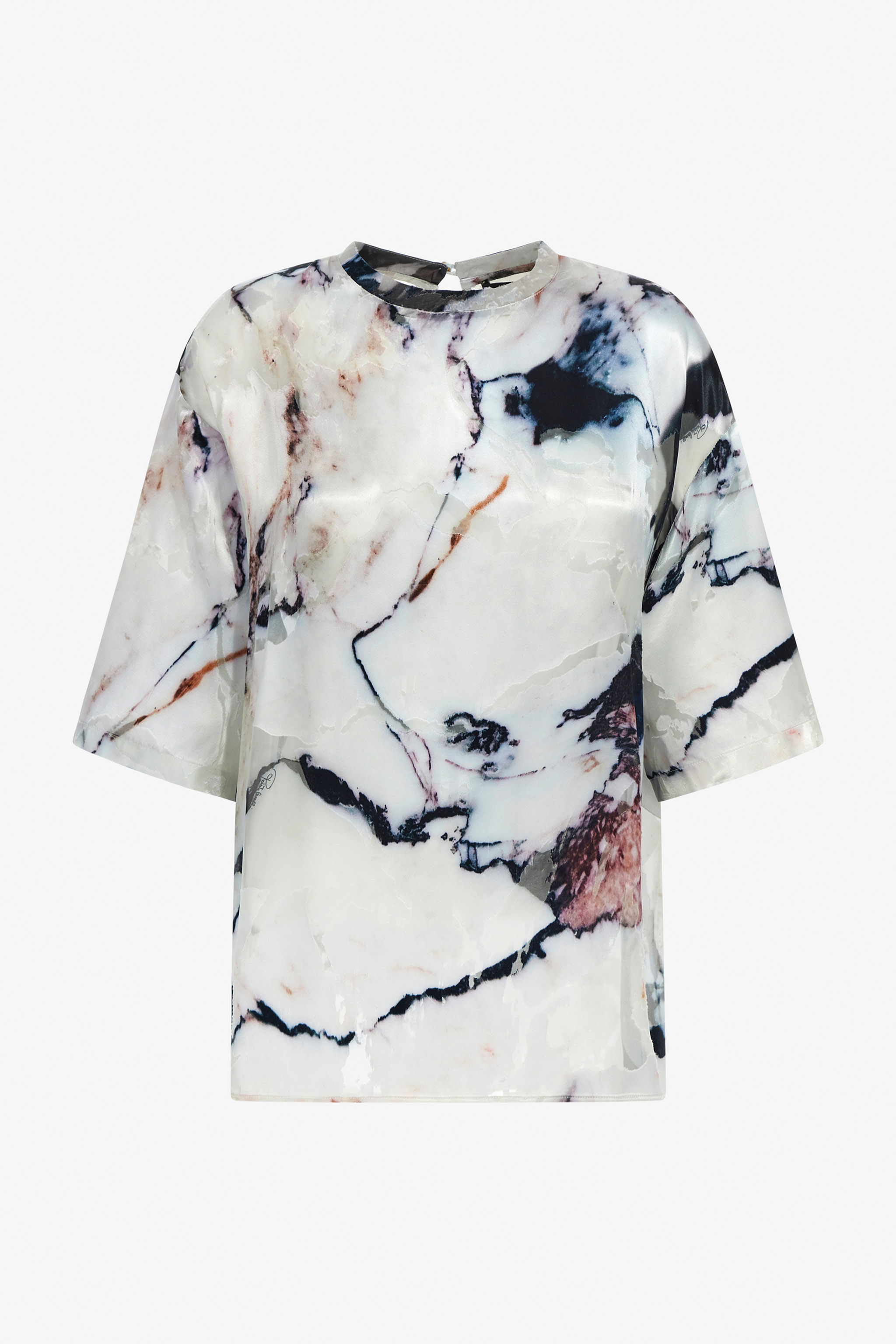ROBERTO CAVALLI MARBLE PRINT T-SHIRT