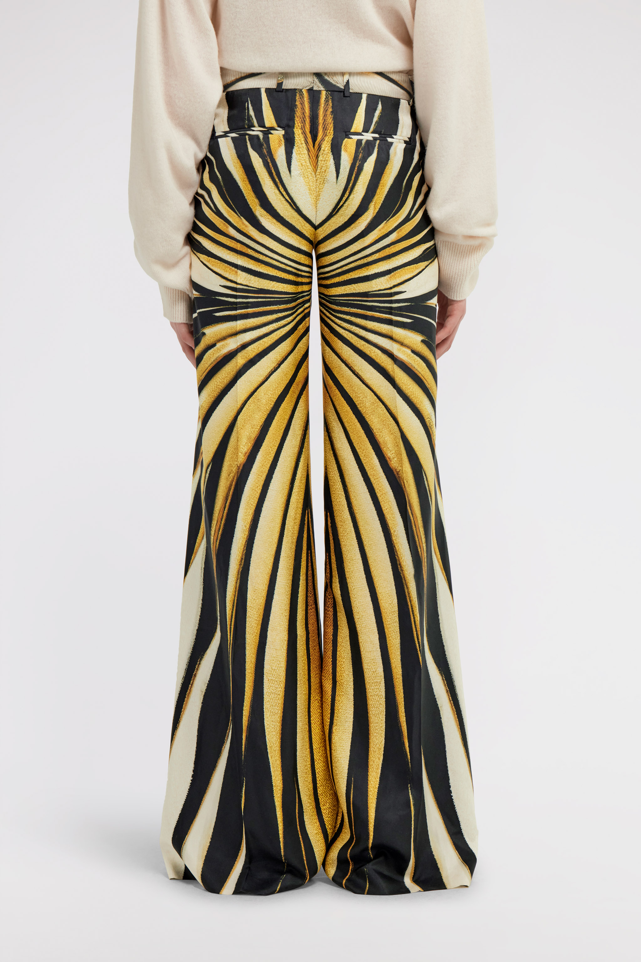 Shop Roberto Cavalli Palazzohose Mit Ray Of Gold-print